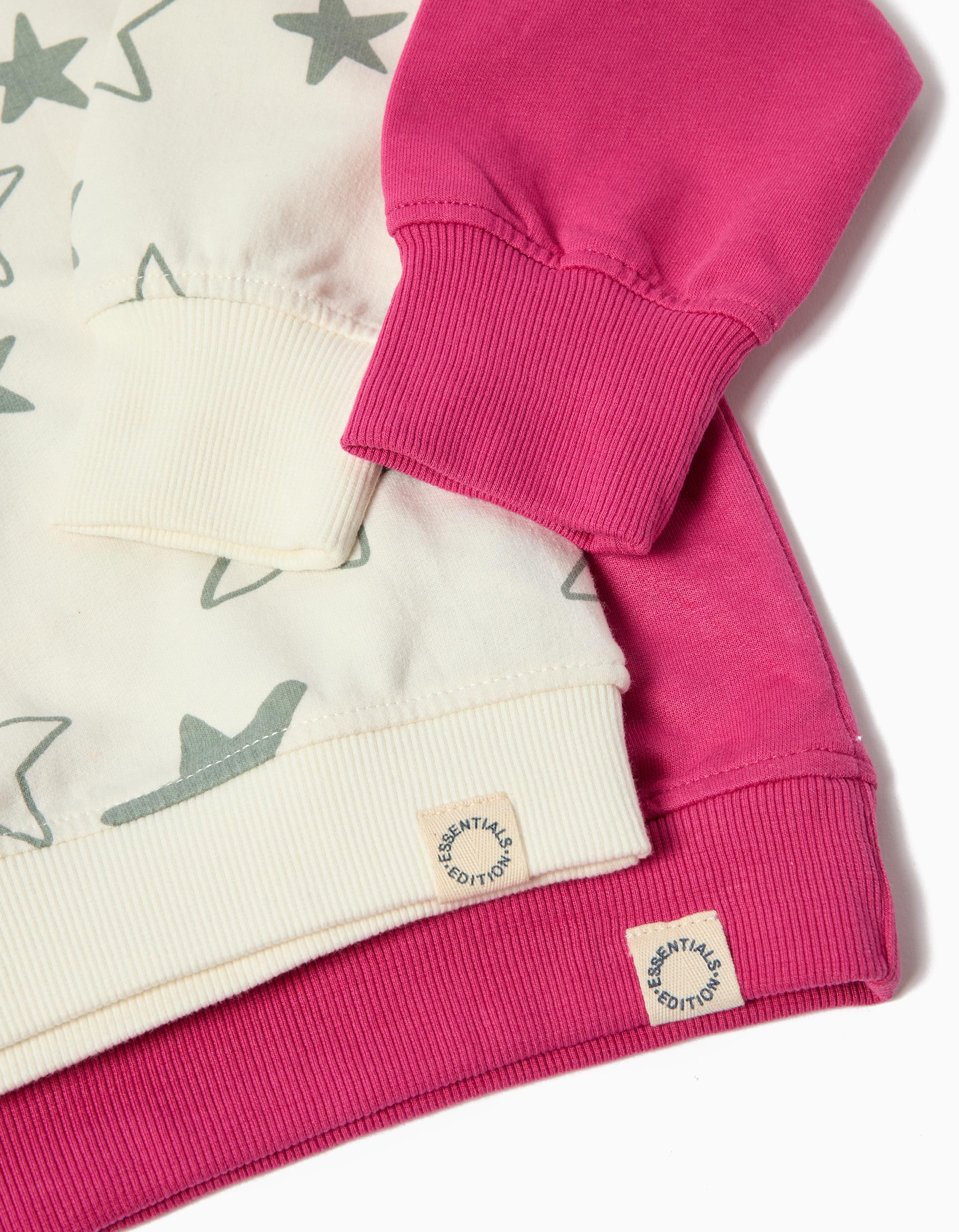Pack 2 Sweatshirts de Felpa, Menina, Rosa Escuro