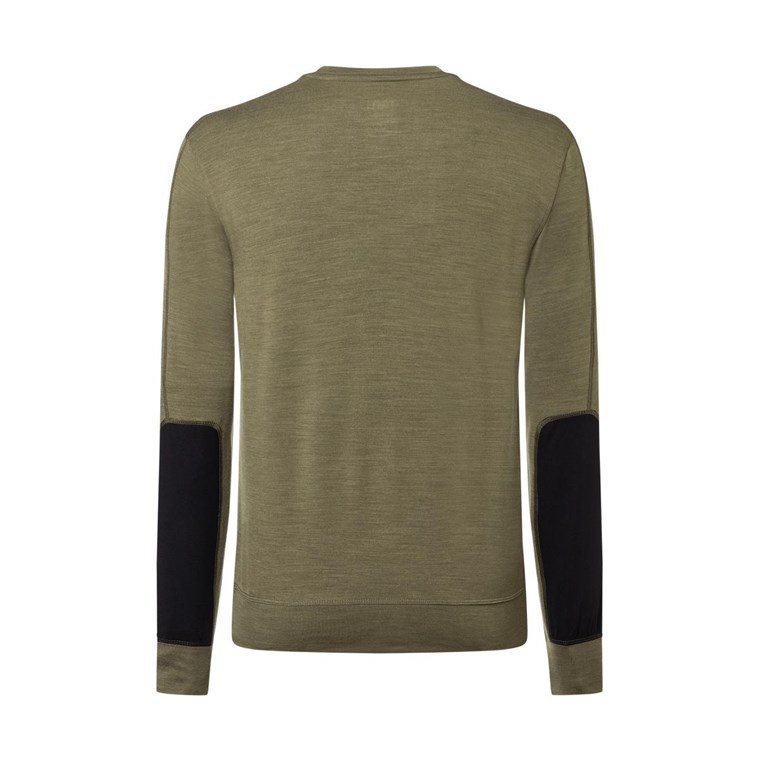 Super.natural Alpine Pocket Crew Pullover Men Olive Night Melange/Jet Black