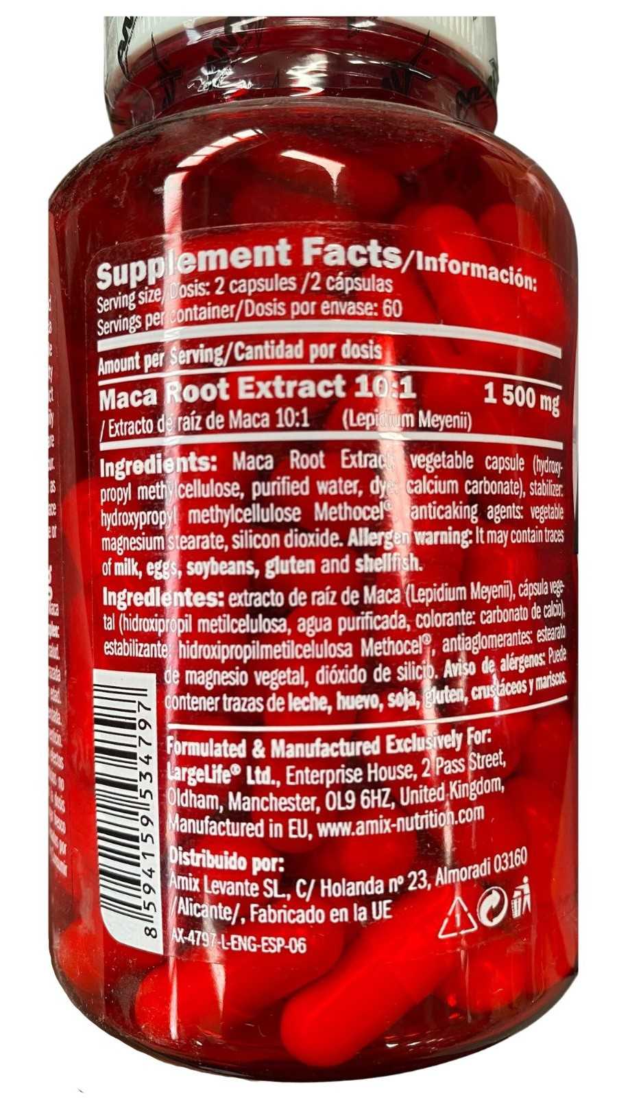 Amix Maca Peruana 120 cápsulas