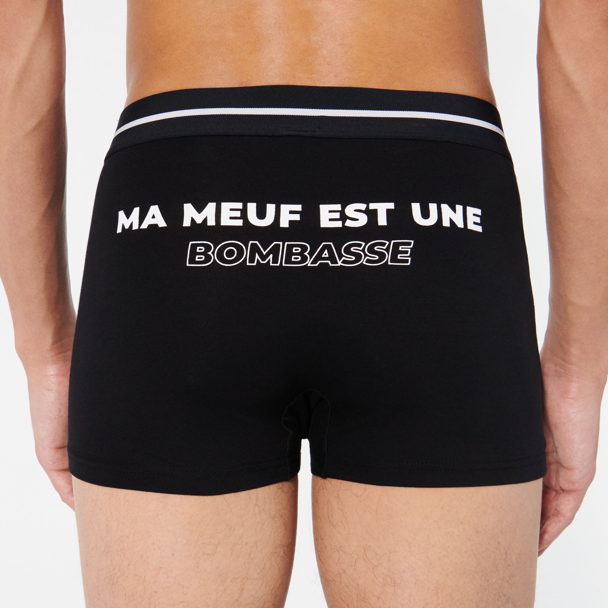 Boxer à message en coton