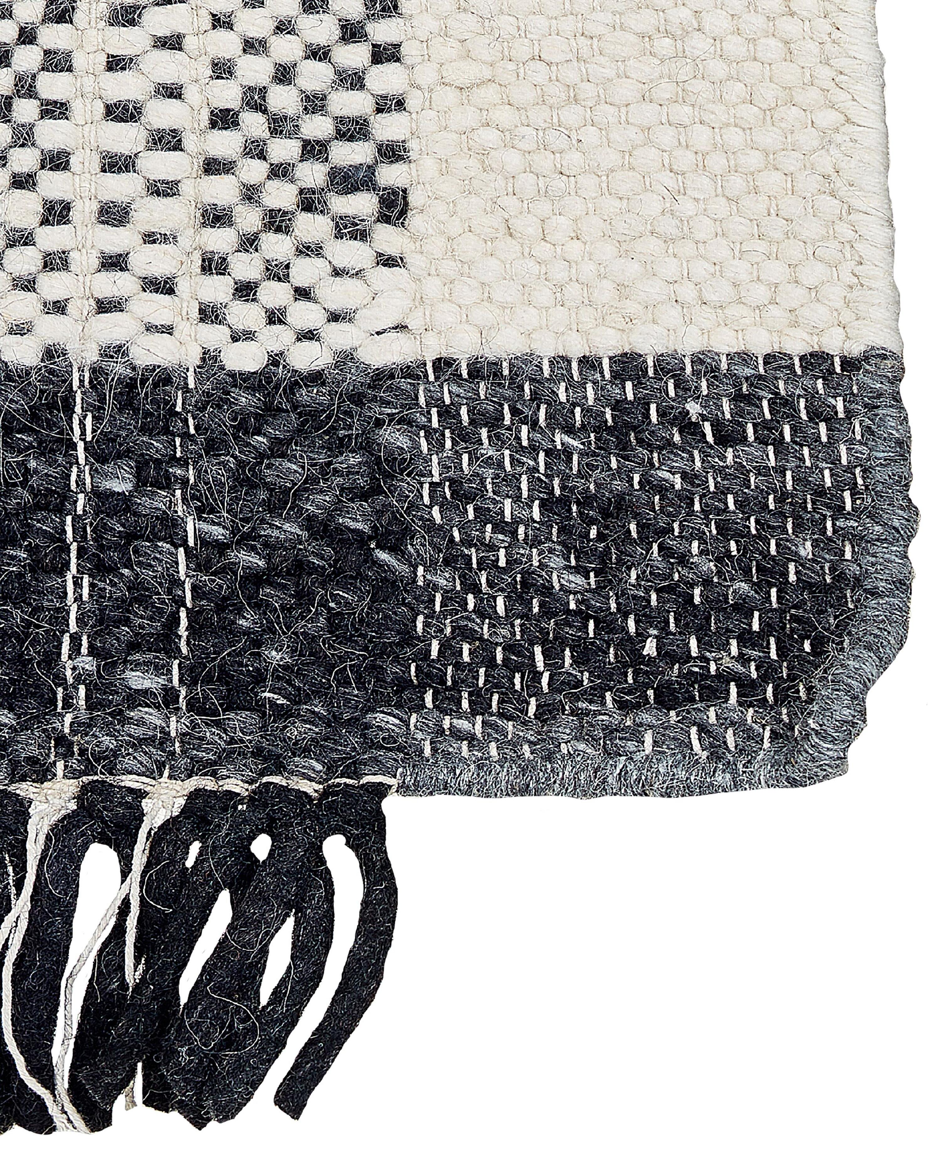 Vloerkleed KETENLI Wit 160 x 230 cm Wol