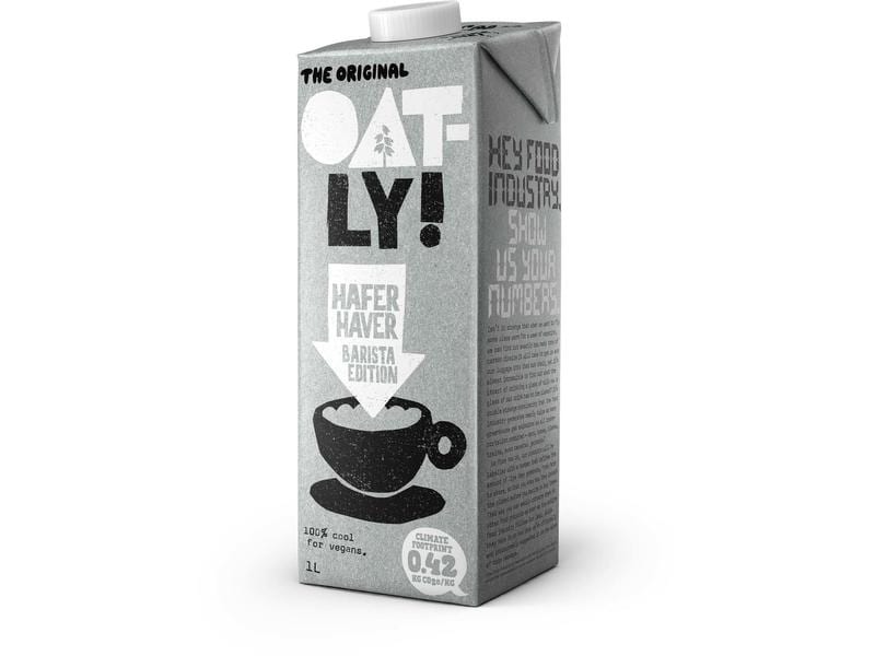 Oatly Oat Drink – Barista Edition 1 l Leckeres Hafergetränk für feine Kaffeekreationen