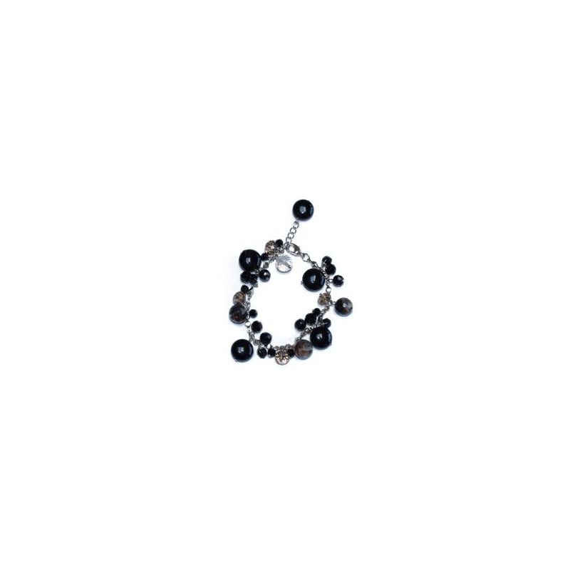 Bracelet argenté et perles