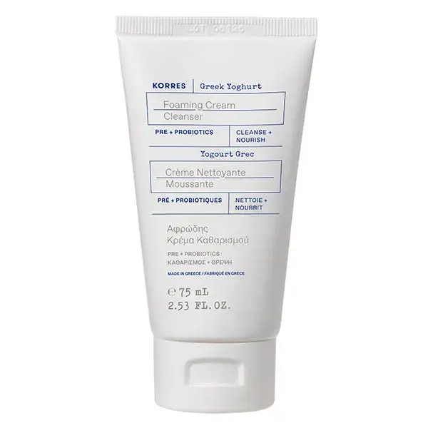 Sabonete Líquido Espumante Korres Iogurte 75ml - Probióticos e Iogurte Grego