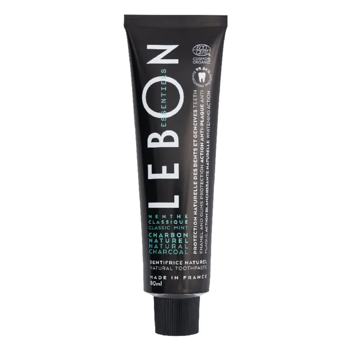 Lebon Dentifrice menthe classique et charbon Essentiels - 80 ml
