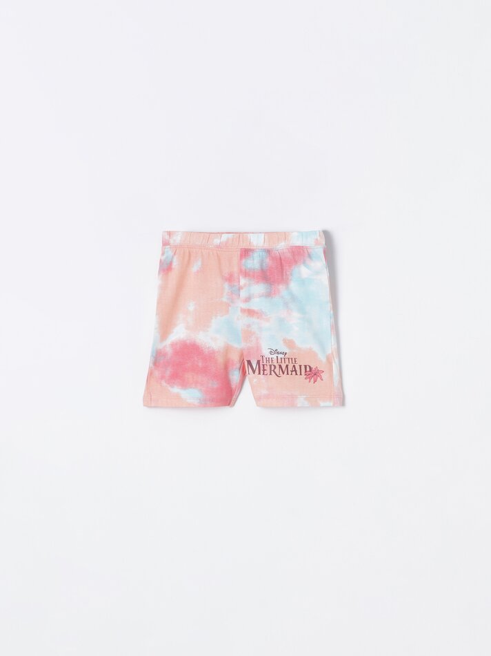 Conjunto de camiseta e shorts da Pequena Sereia ©DS - Laranja