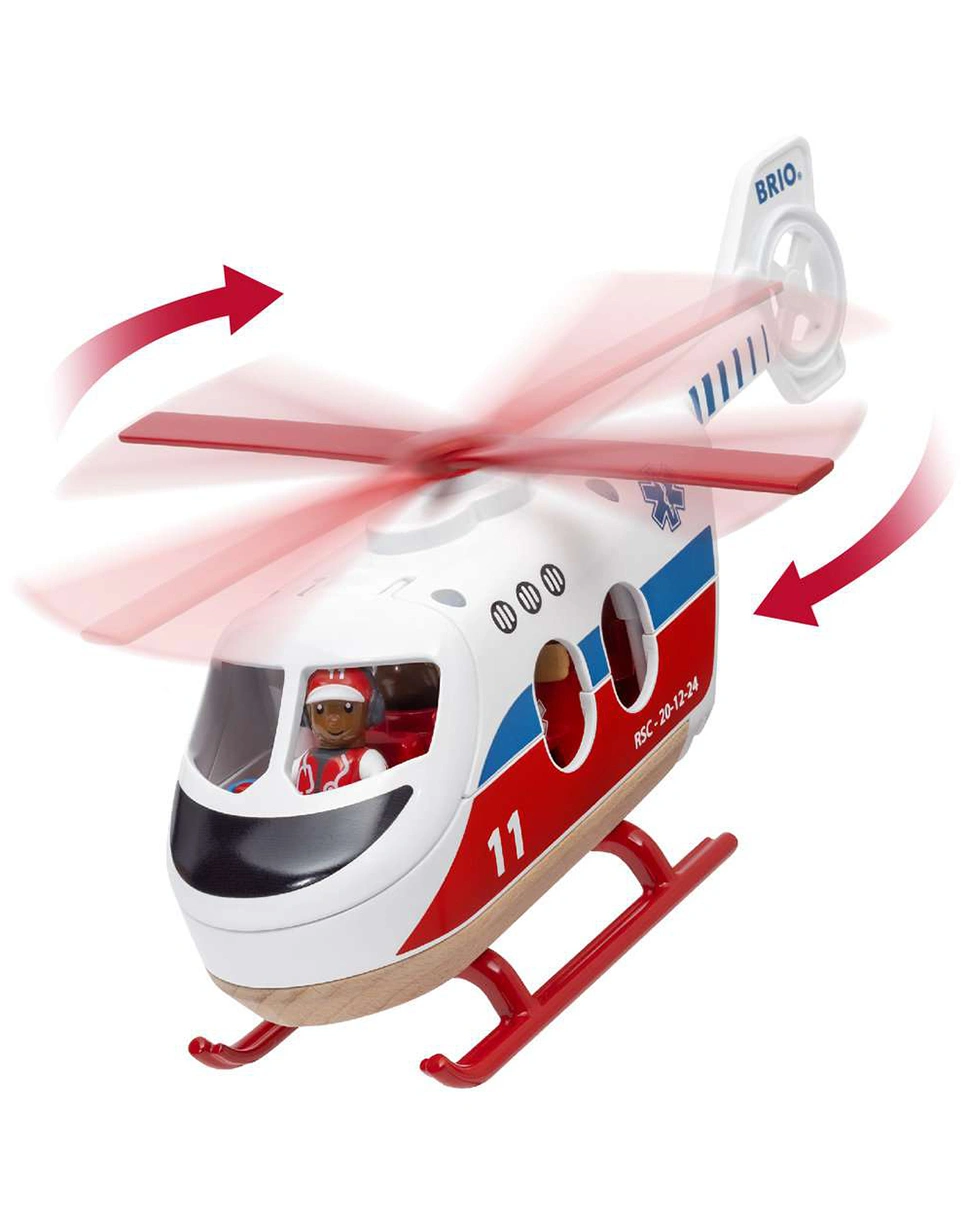 Holz-Hubschrauber WORLD - RESCUE 4-teilig