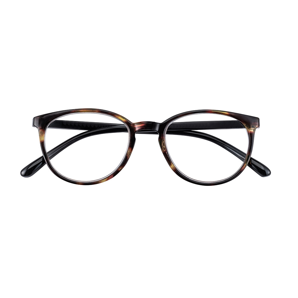 Nachhaltige Lesehilfe Lese Brille Dioptrie  2.50 Eco Kollektion mit Brillenetui Glanz - Schwarz / Tortoise