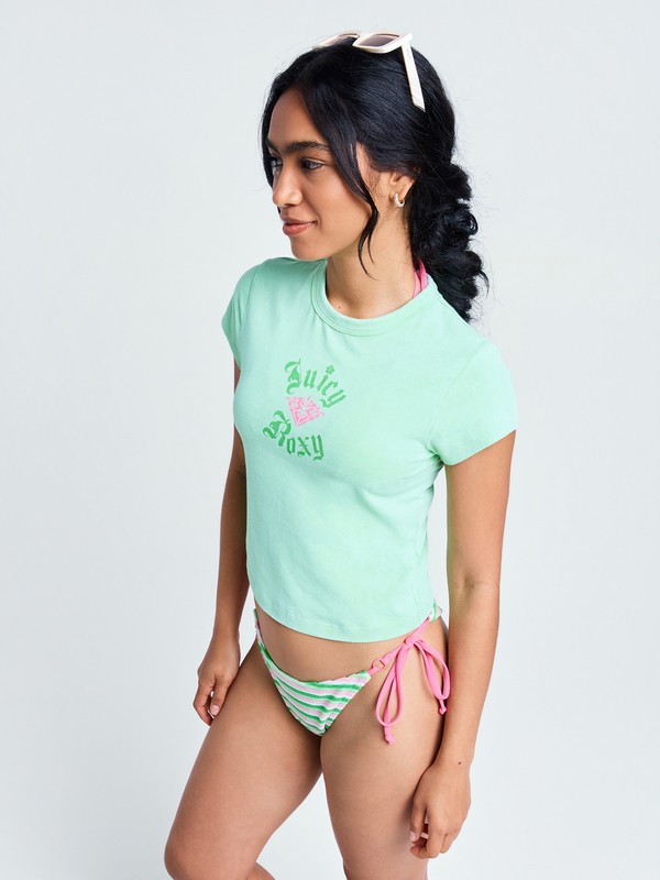 Roxy X Juicy Couture T-Shirt à manches courtes Vert Femme