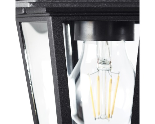 Buitenwandlamp, hangend, 1-lichts, zwart