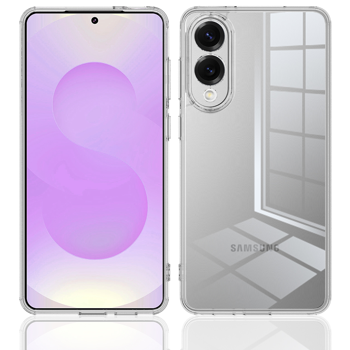 Samsung Galaxy S25 Edge Hybrid Hülle TPU Bumper   Acryl Rückseite - Transparent
