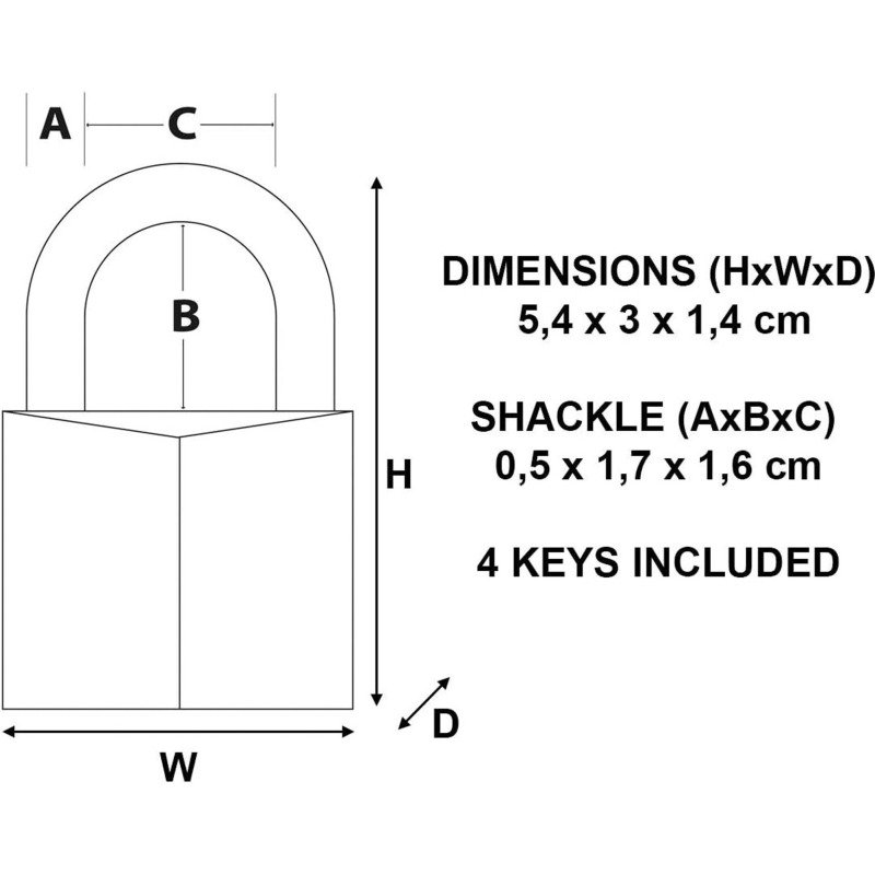 Cadenas à clé en laiton Master Lock - largeur 30 mm