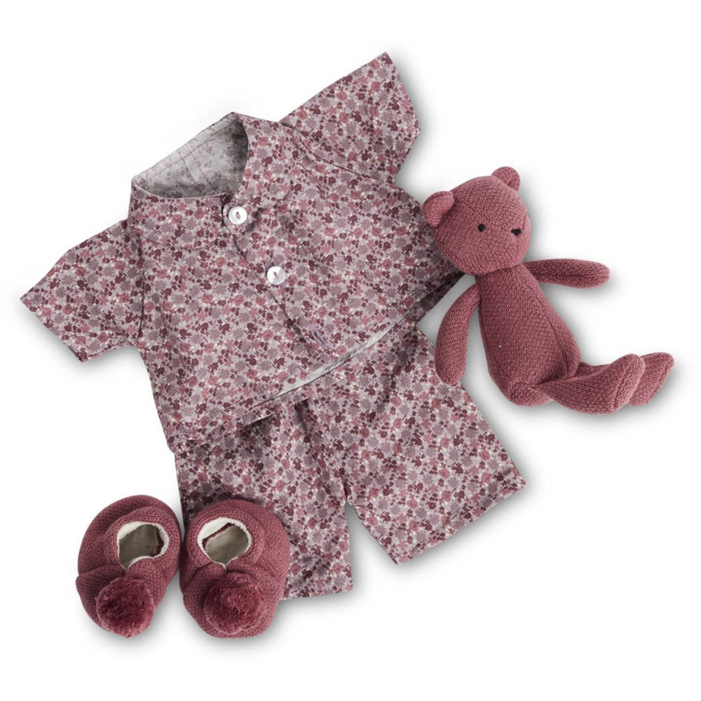 Køb Smallstuff Dukke Tøj Flower Pyjamas Med Futter & Bamse
