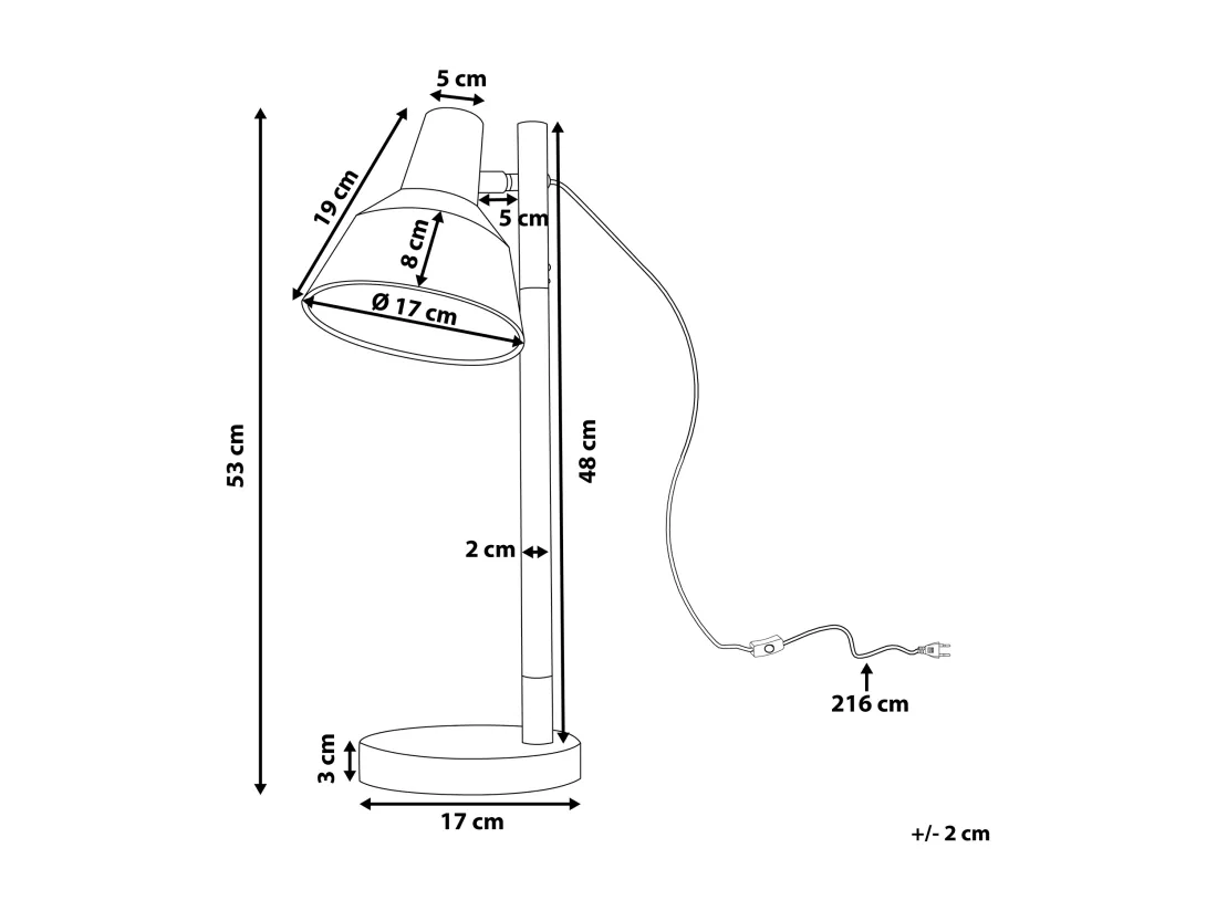 Lampe de bureau ALDAN Réglable Métal Blanc