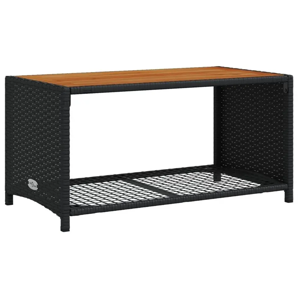 vidaXL - Loungeset - Zwart - Poly rattan