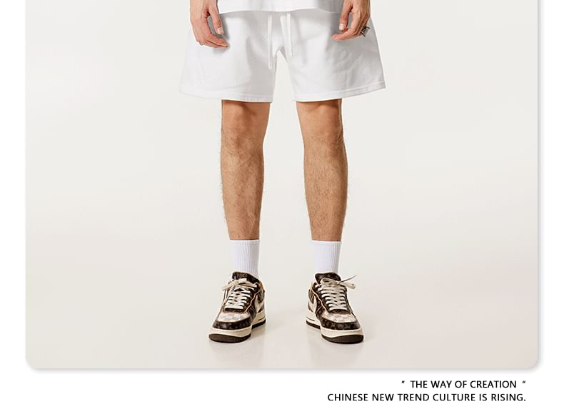 Baethreads - Unisex effen sweatshorts met ritszakken in 6 kleuren
