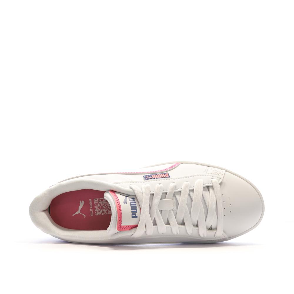Puma Baskets Blanches/Roses Fille Puma Jada