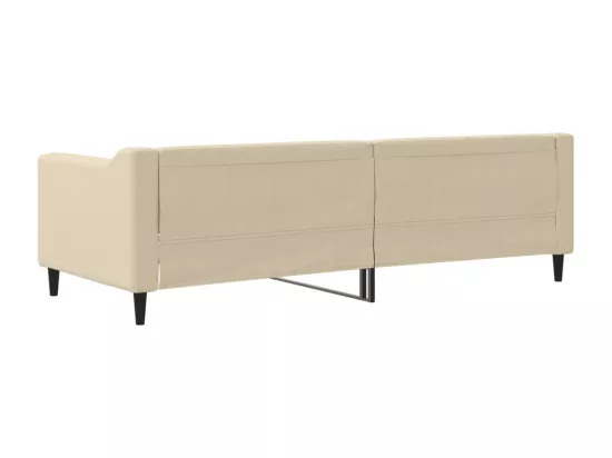 Lit de repos sans matelas crème 80x200 cm tissu