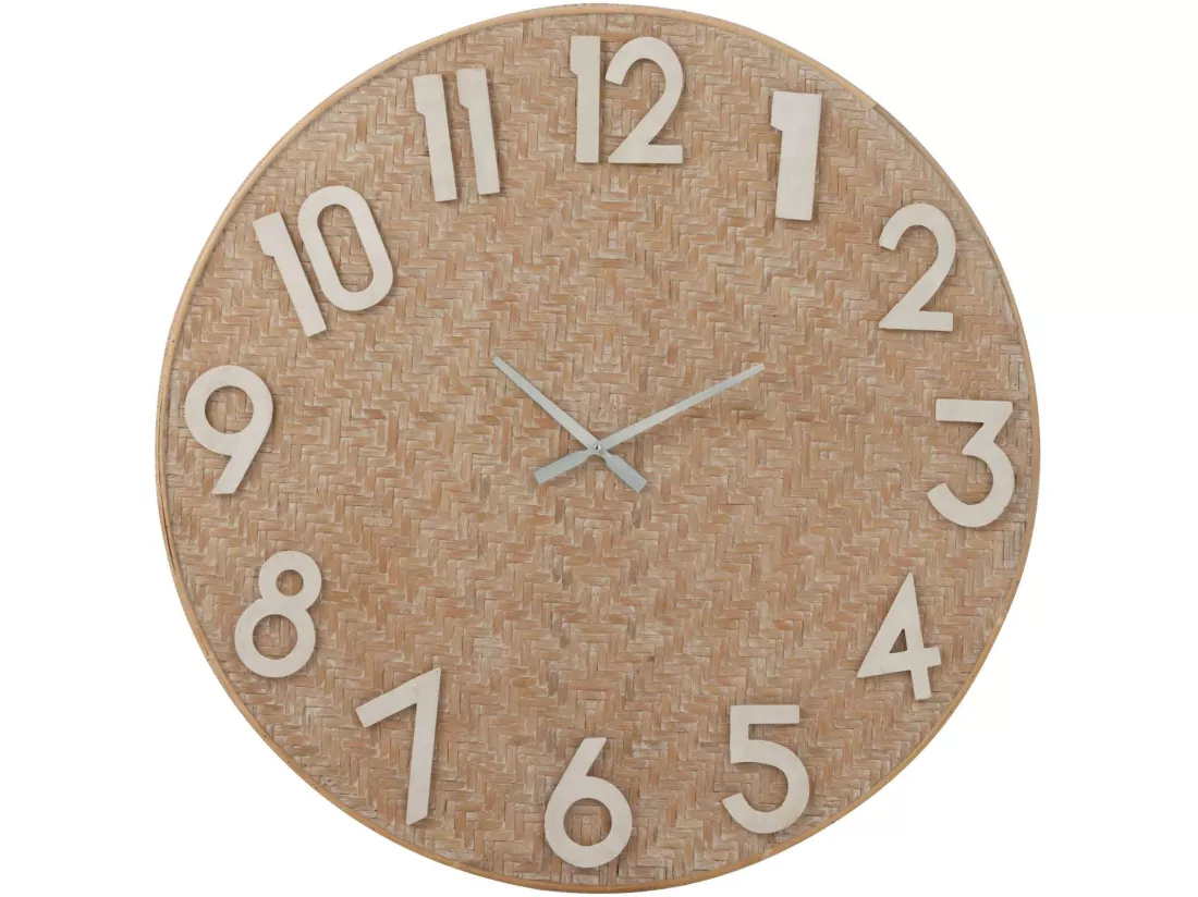 Horloge murale Salona en Rotin