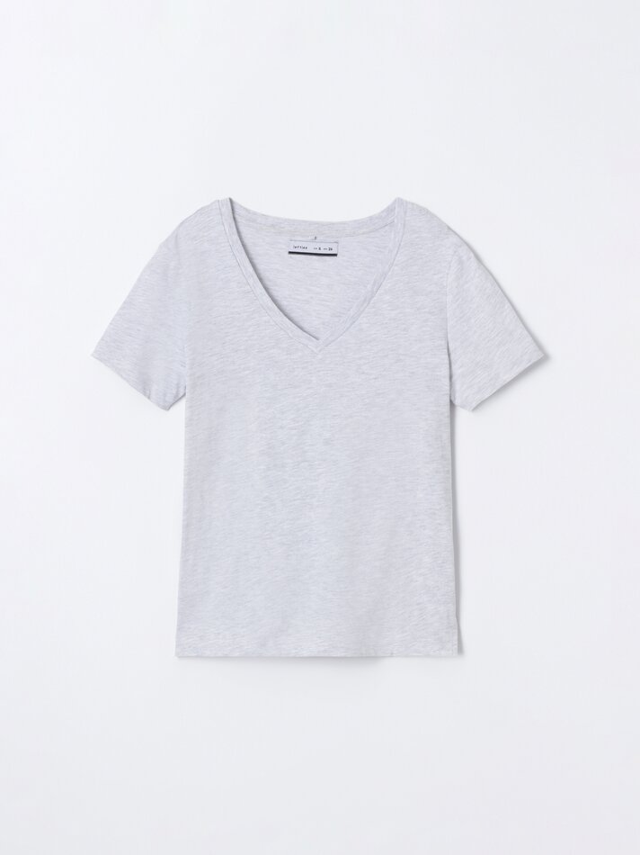 Pacote com 2 camisetas básicas com decote em V - Verde