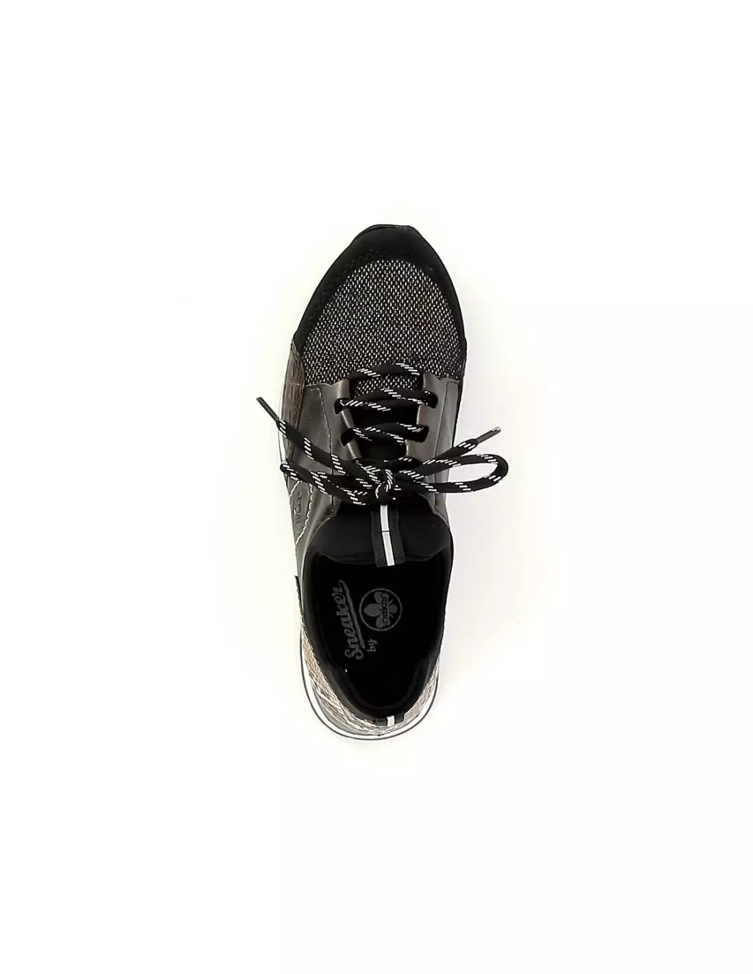 RIEKER N3083 25 - Baskets Schwarzcroco