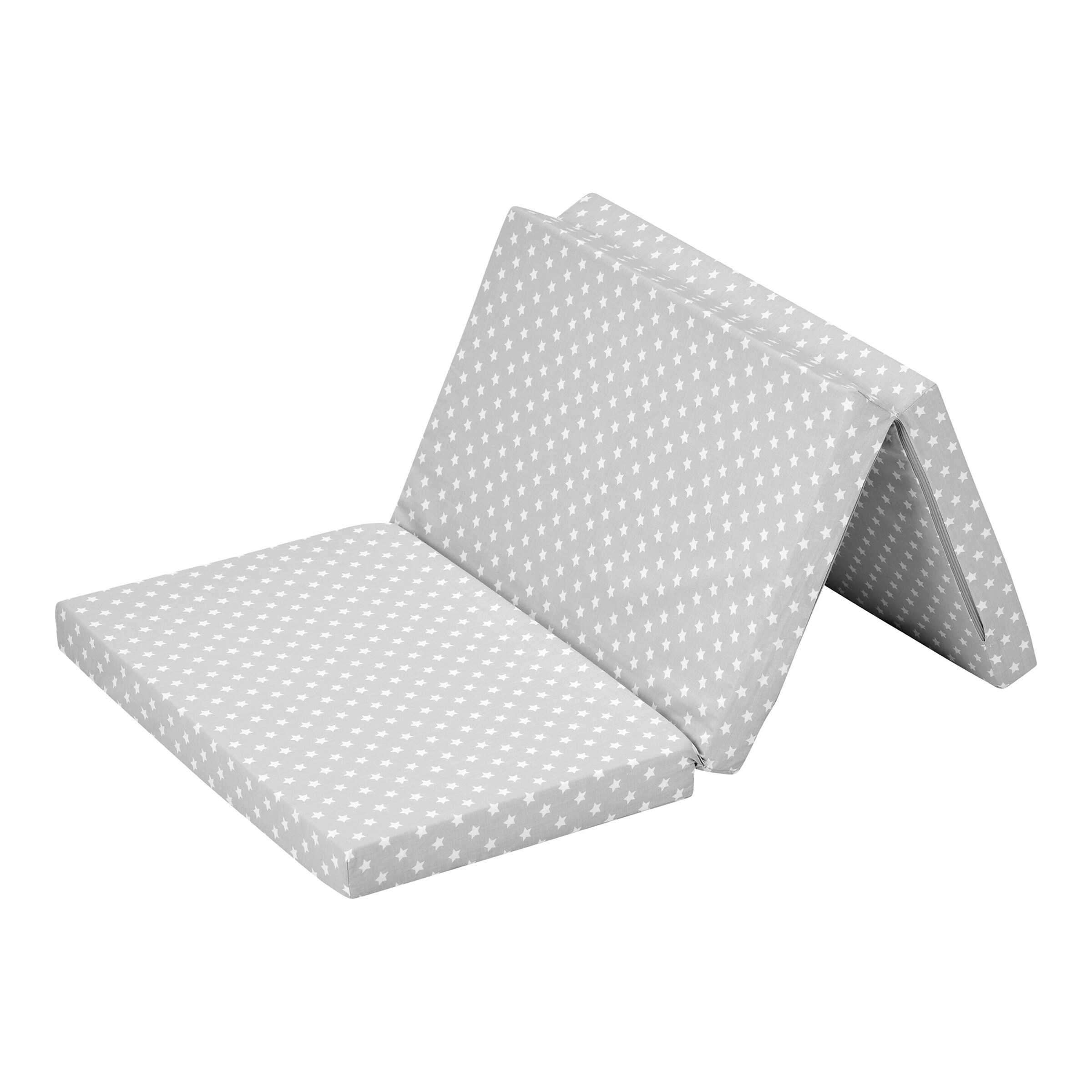 Alvi Matratze für Reisebett 60x120 cm grau / kleiner Stern