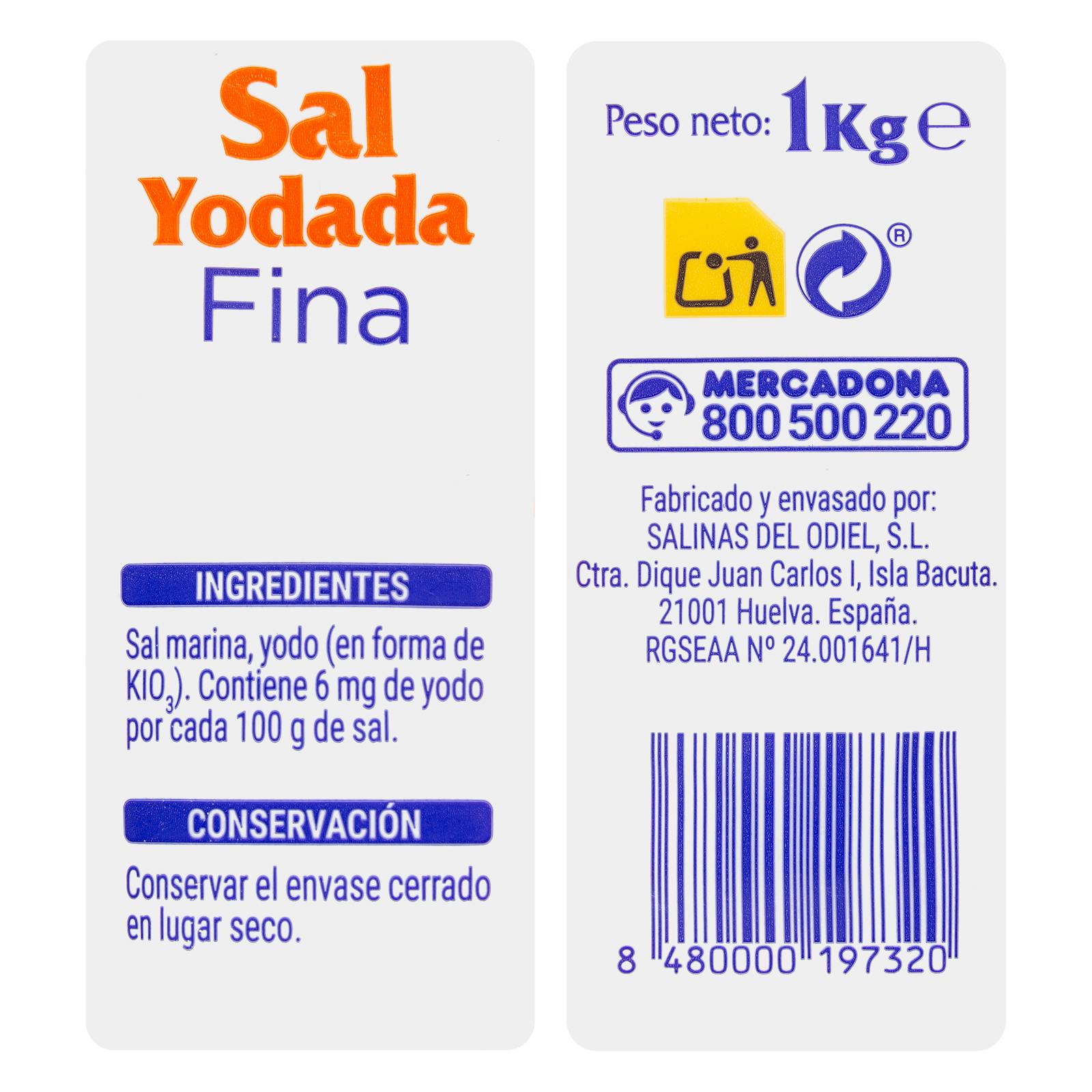 Sel fin iodé Hacendado