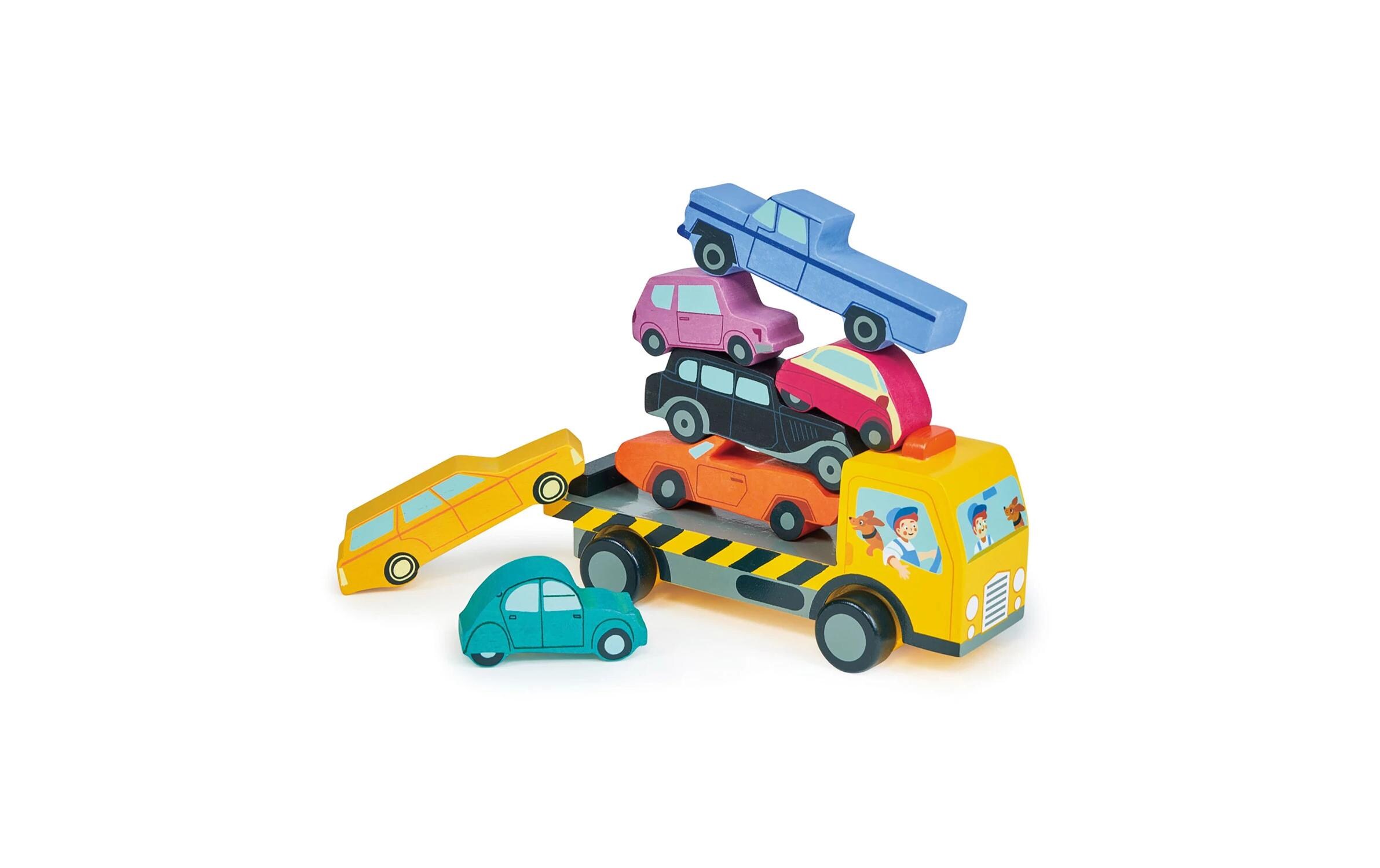 Stapelset AutosBuntes Stapelspiel mit Holzautos
