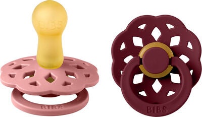 BIBS Boheme Smokk 2-Pack Lateks Str 2 Rund, Dusty Pink/Elderberry