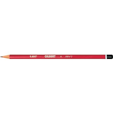 BIC Crayon Gilbert 33, dureté: HB, rond, laqué en rouge