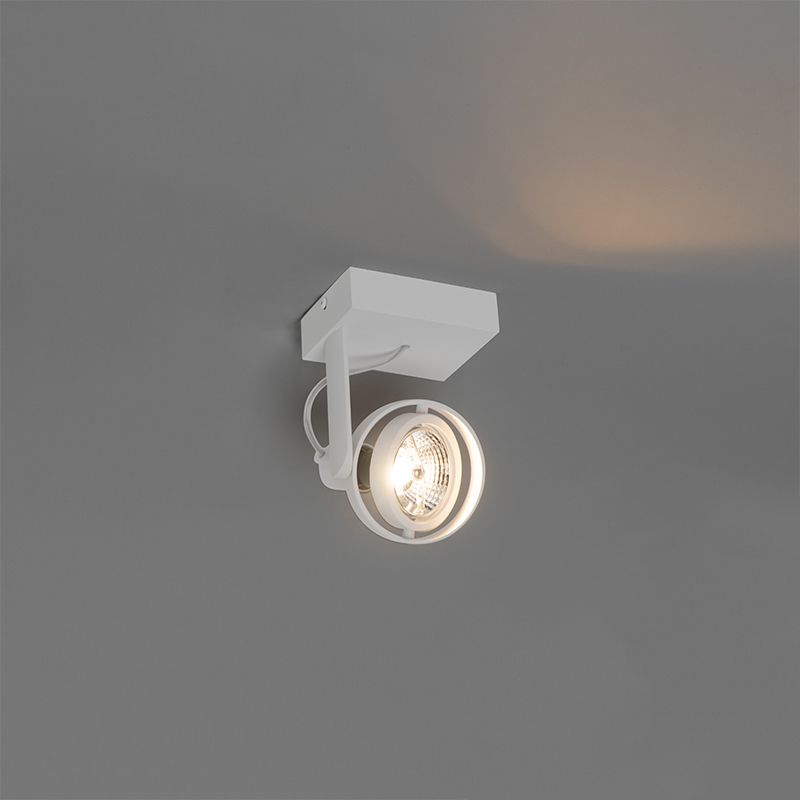 Moderne plafondspot wit draai- en kantelbaar GU10 70mm - Master