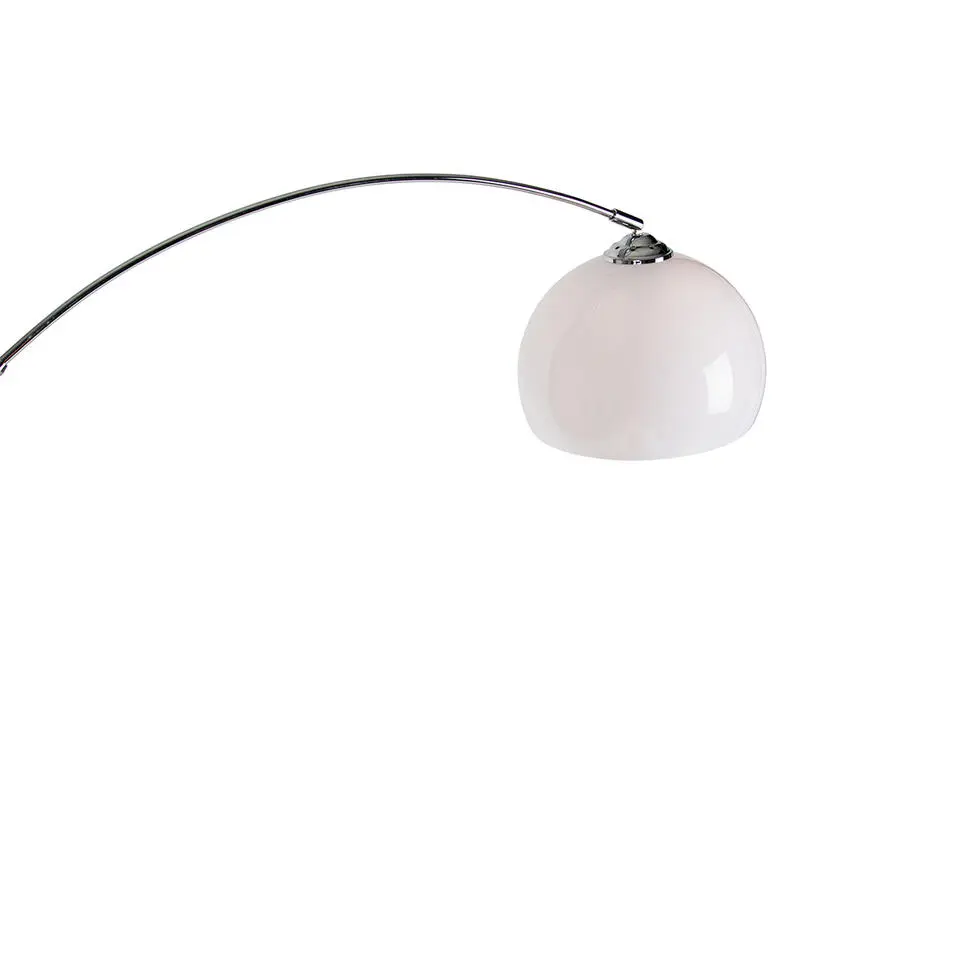 Qazqa booglampen arc-basic zilverkleurig e27