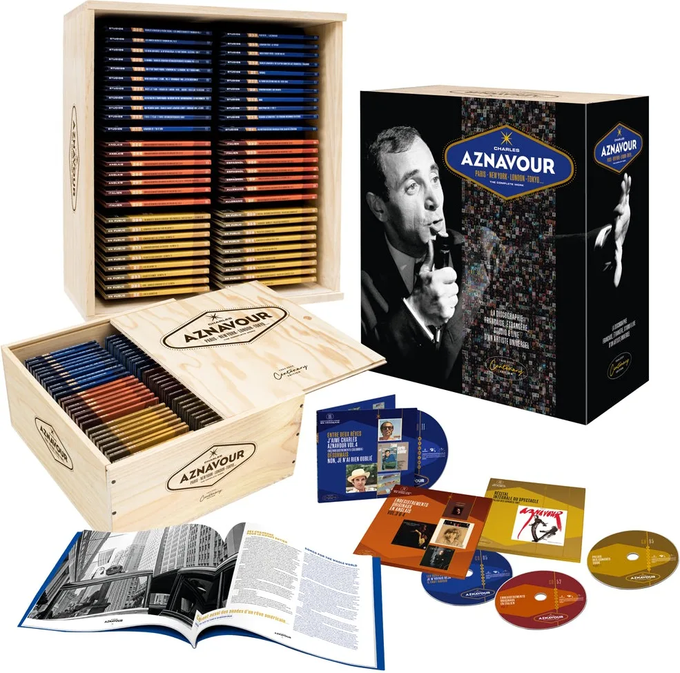 Charles Aznavour - The Complete Work : Centenary Edition Coffret Collector 99 volumes   livret de 60 pages) Disques CD
