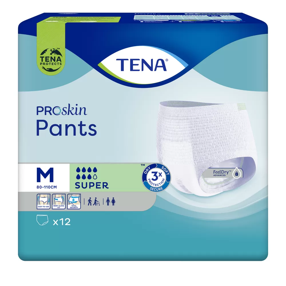 TENA ProSkin Pants Super Bukseble Str. M - 12 stk.