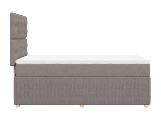 Sommier à lattes de lit avec matelas Taupe 90x190 cm Tissu
