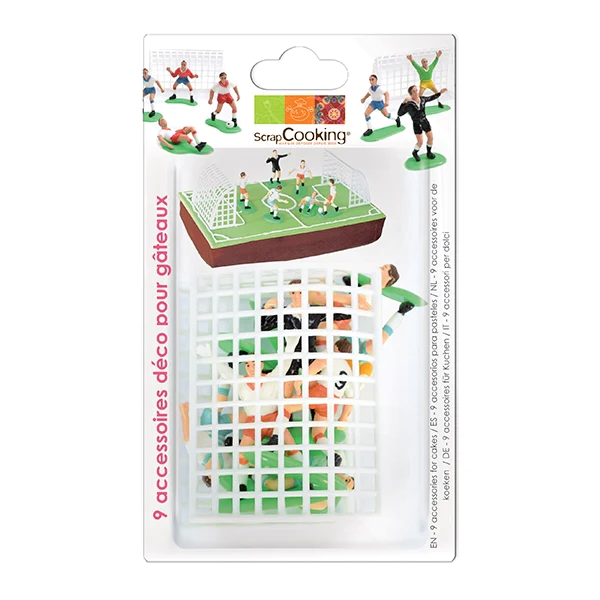 9 décorations Football pour gâteaux Scrapcooking