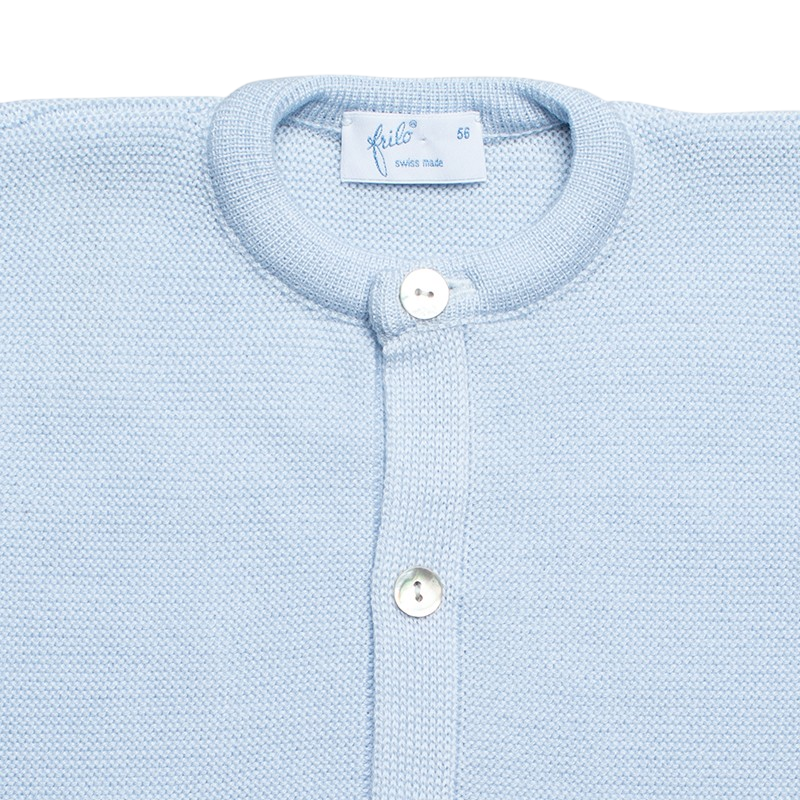 Babyjacke Merinowolle hellblau