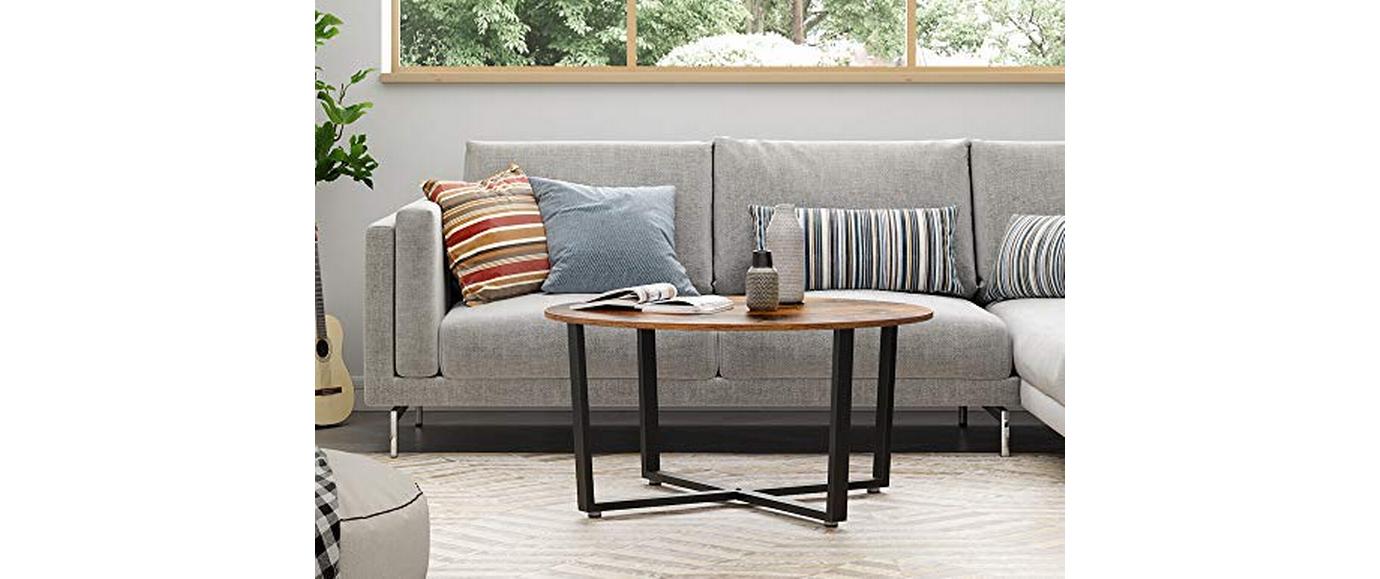 Couchtisch 88 x 47 cm, Braun/Schwarz<br>Sofatisch