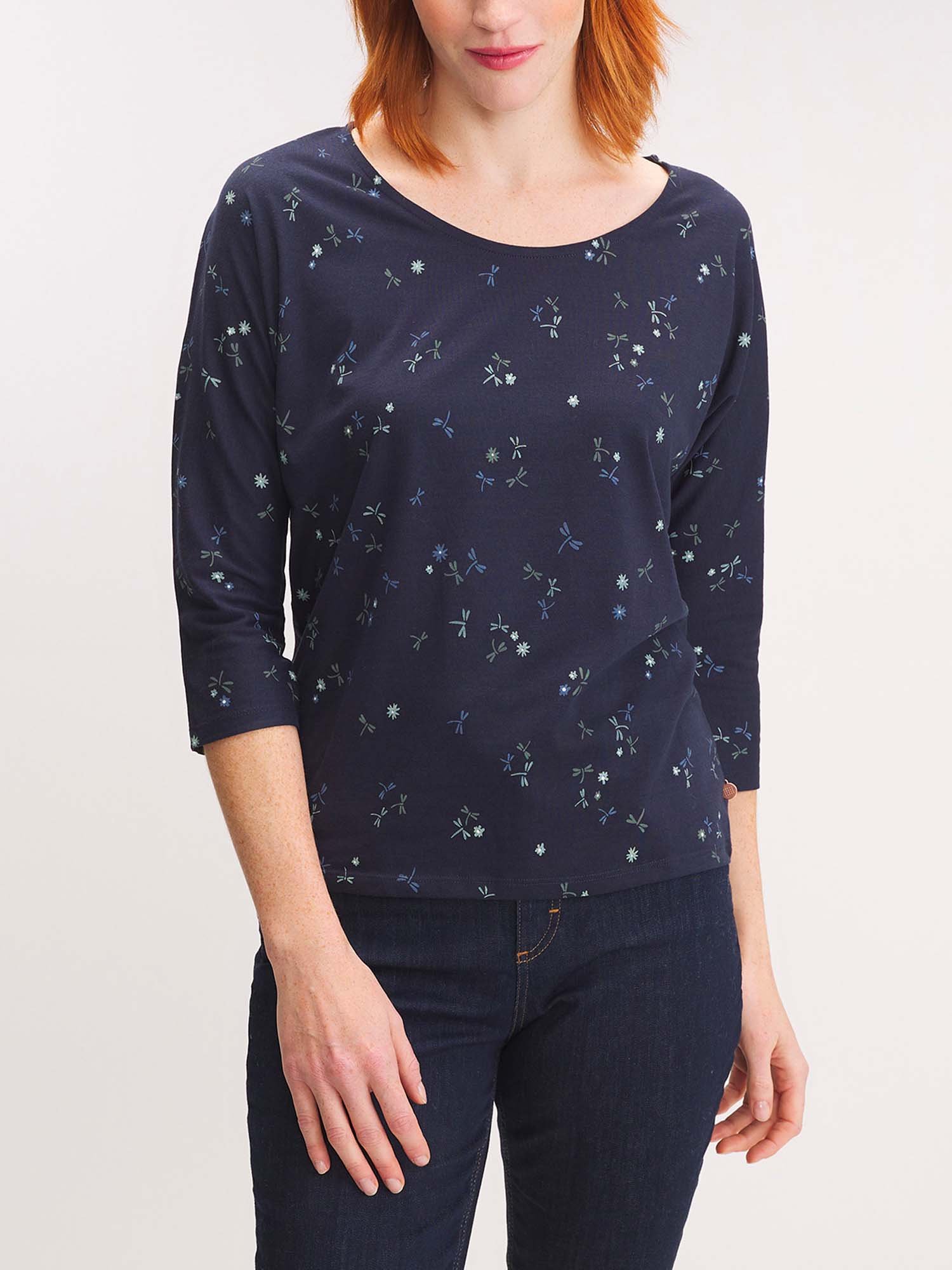 Tee Shirt Femme Manches Longues Motif Marine