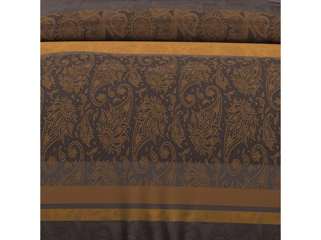 Parure de lit Cachemire marron 260x240 cm
