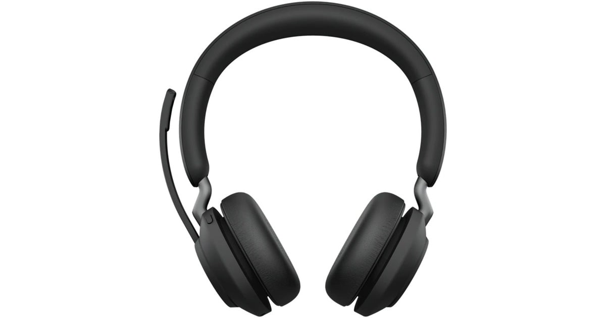 JabraEvolve2 65, MS Stereo on-ear headset  (Zwart, Microsoft Teams, Bluetooth)