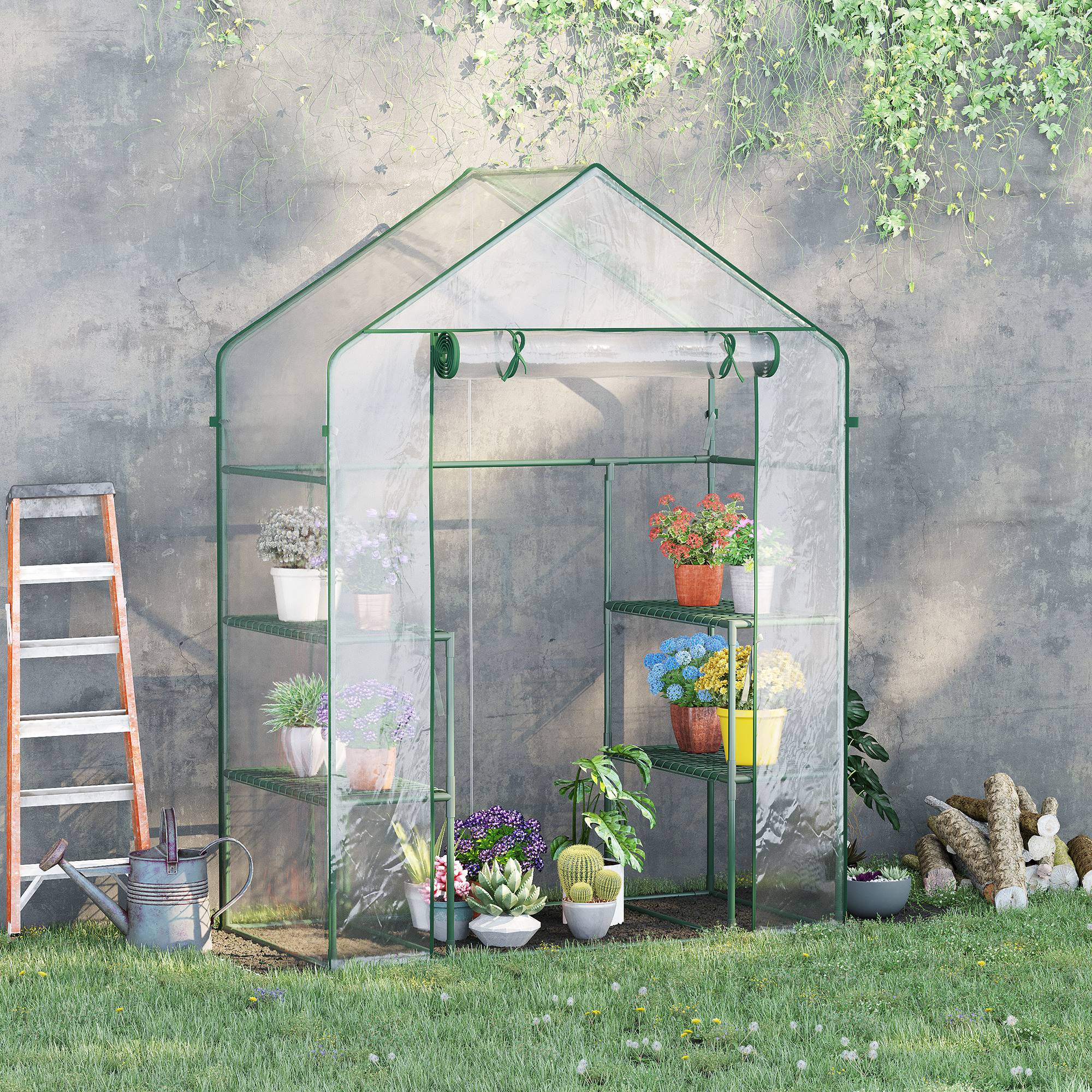 Estufa de jardim Outsunny Green