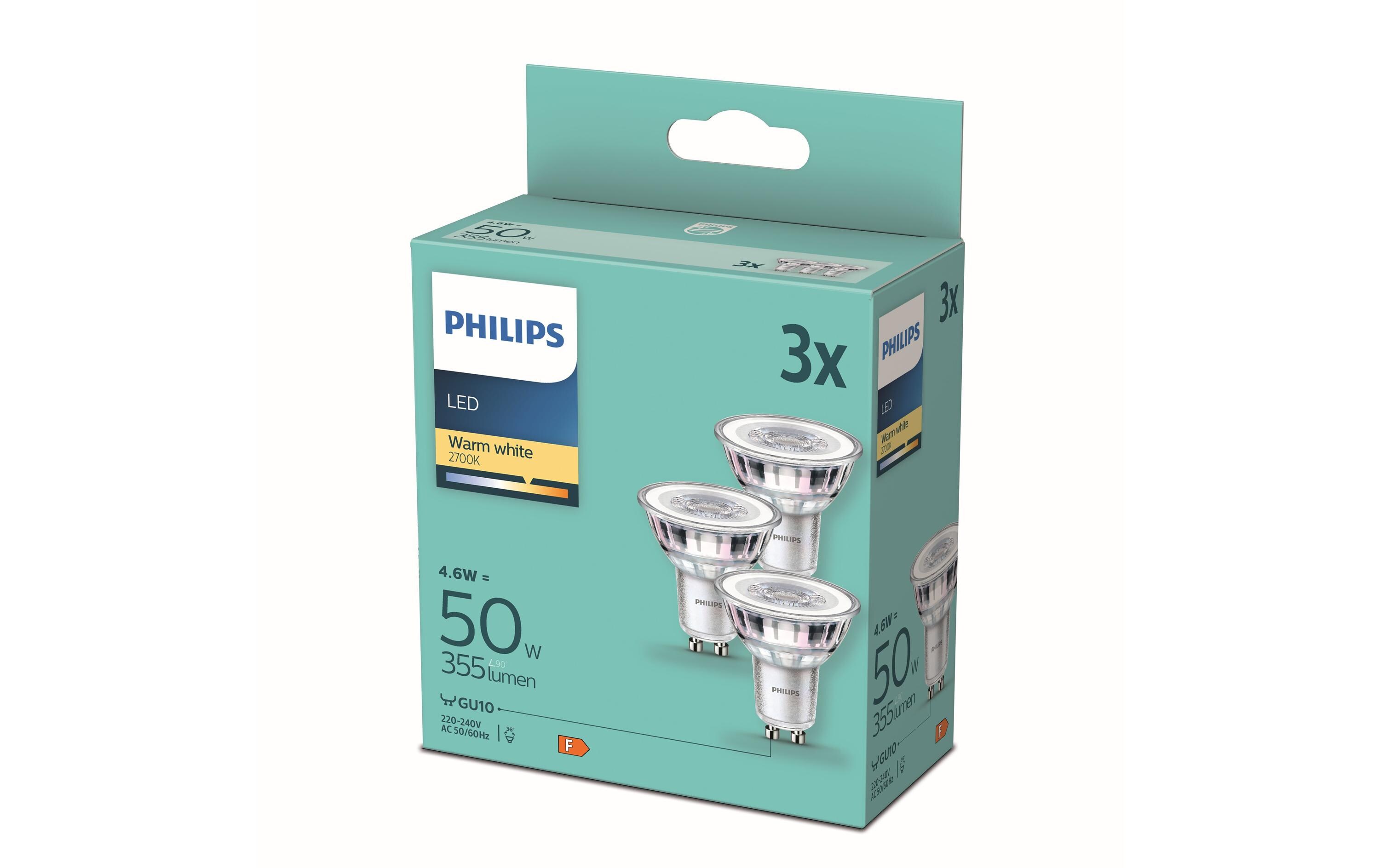 Lampe LEDcla 50W GU10 WW ND 3PFDisc WarmweissClassic LED GU10 Lampe