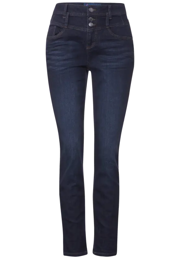 Casual Fit Mom Jeans - dark blue soft wash