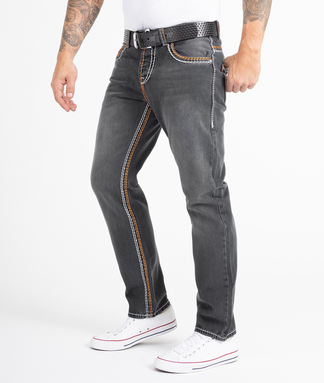 Rock Creek Jeans Comfort Fit dicke Nähte Loose Fit
