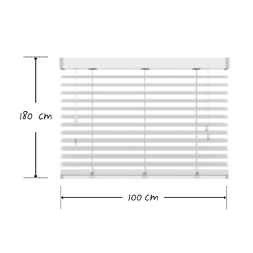 KARWEI aluminium jaloezie 50 mm matwit (kleurnr. 957) 100x180 cm (bxh)