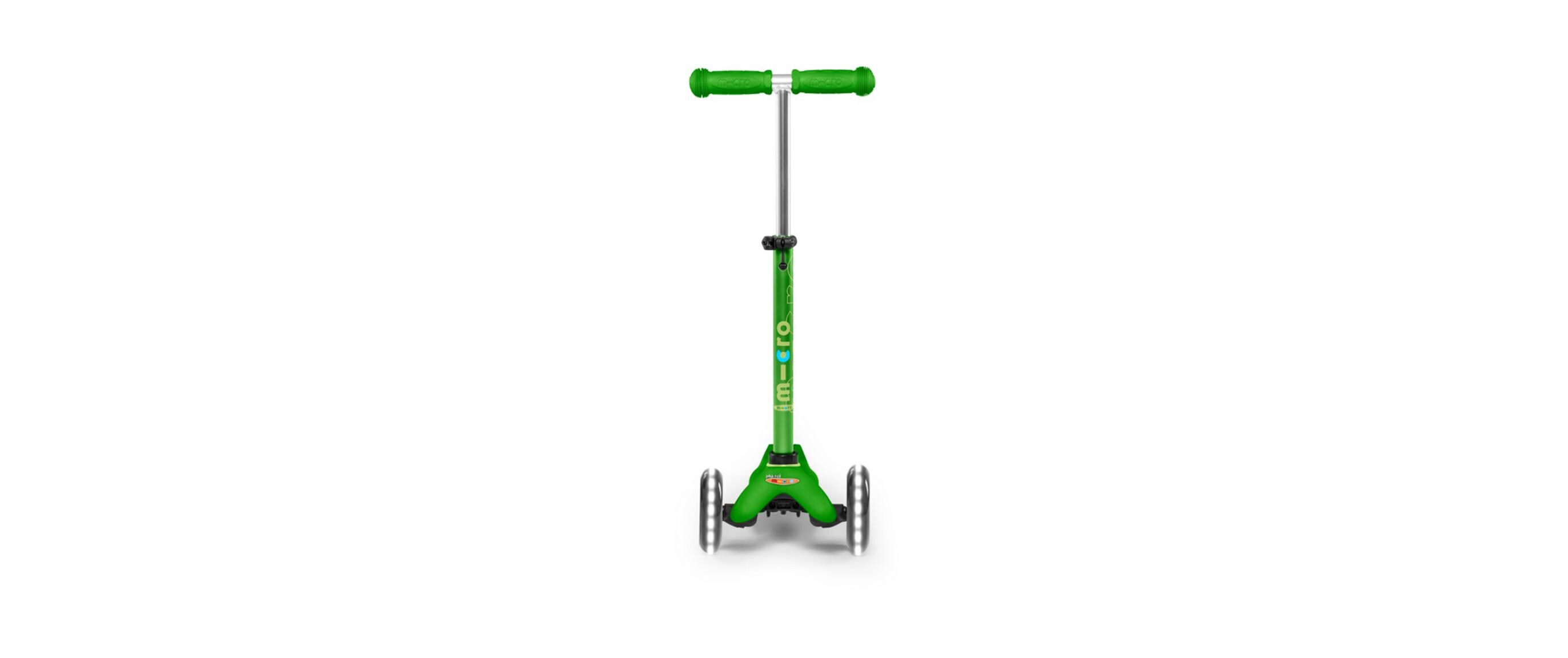 Kickboard Mini Micro Deluxe Green (LED)Kickboard