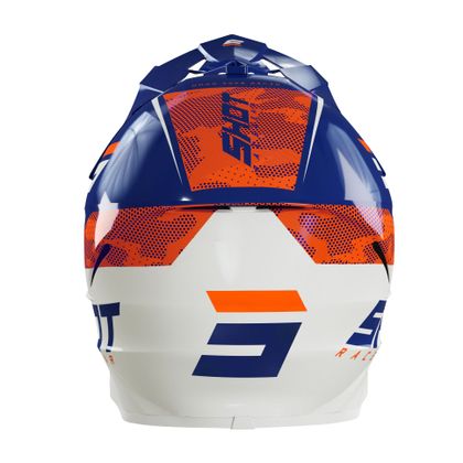 Casque cross Shot FURIOUS CAMO - NAVY ORANGE GLOSSY 2022 - Bleu / Orange