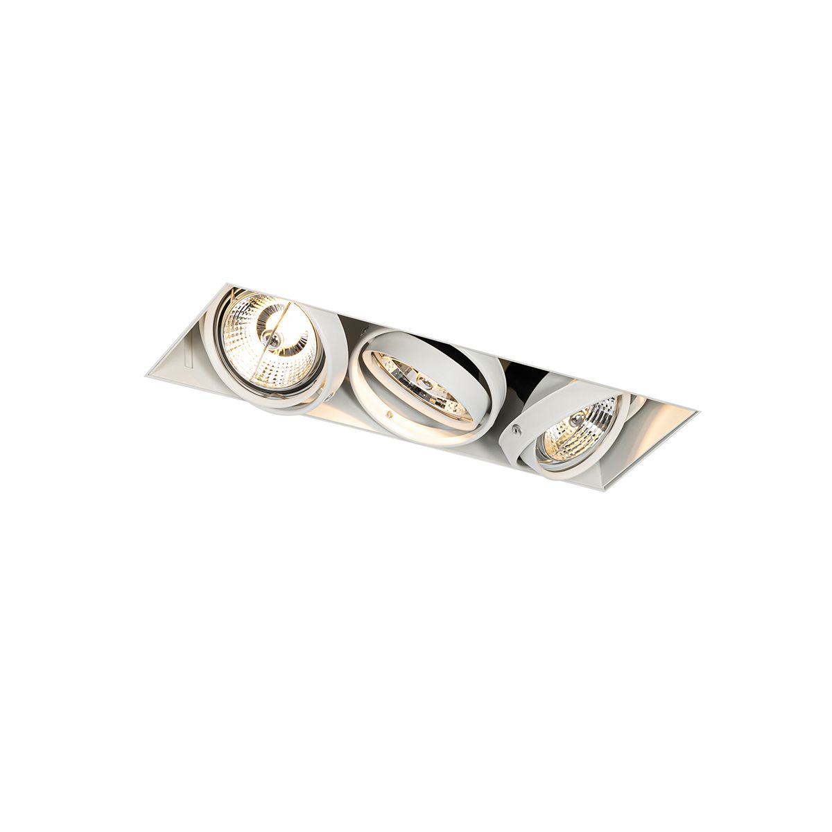 Inbouwspot wit GU10 AR70 trimless 3-lichts - Oneon