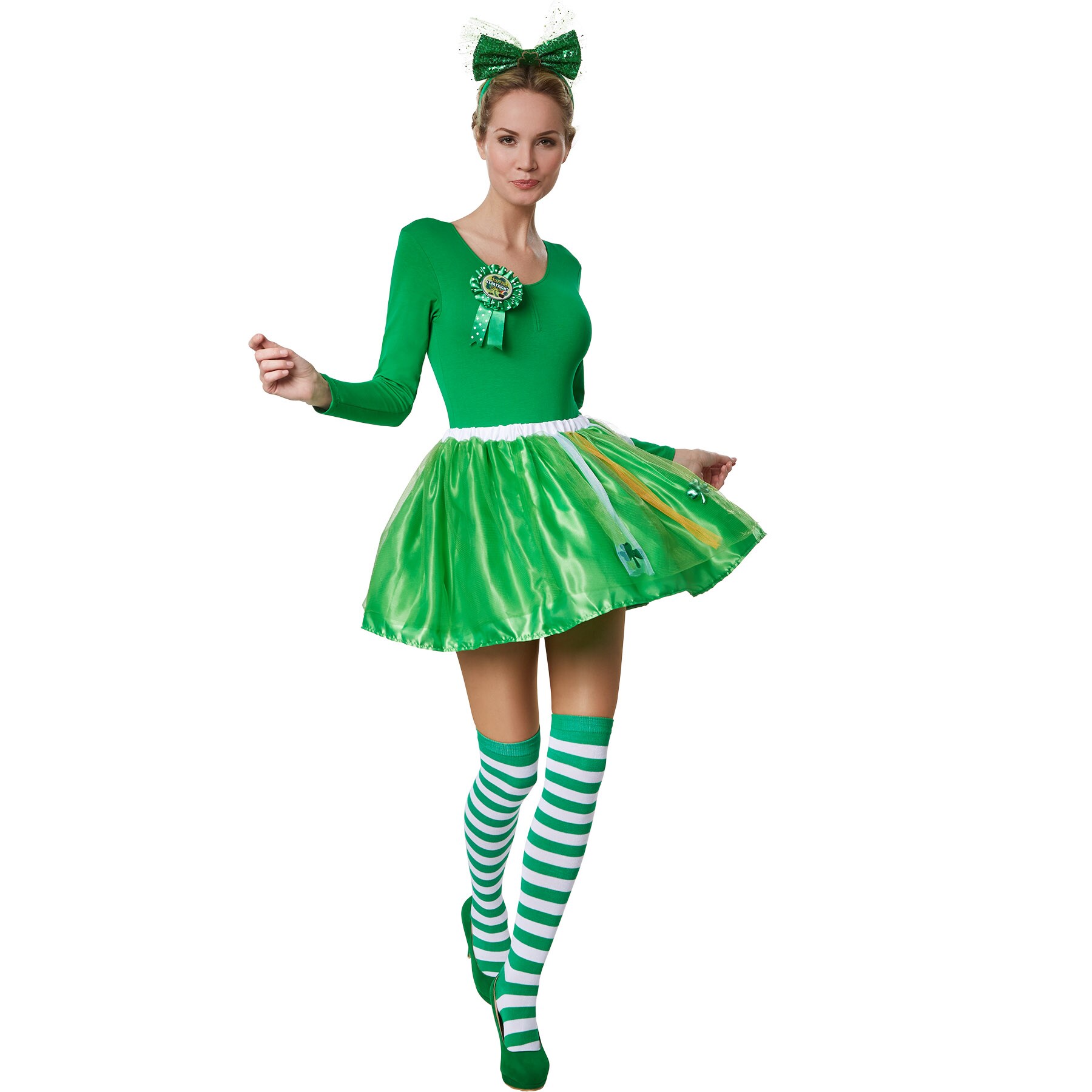 tectake® St. Patrick’s Day Kniestrümpfe mit Streifen